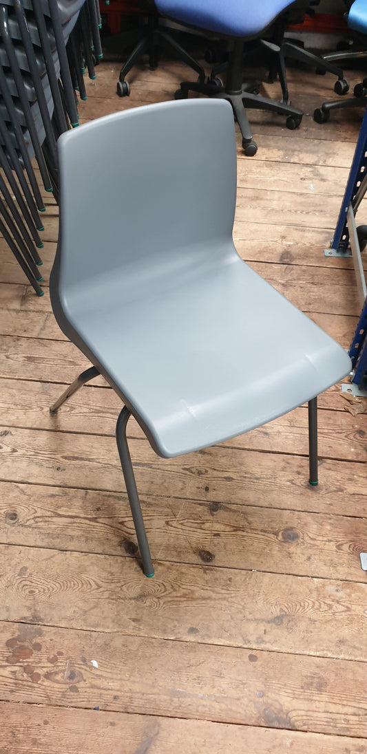 Plastic Stacking Chair - Grey