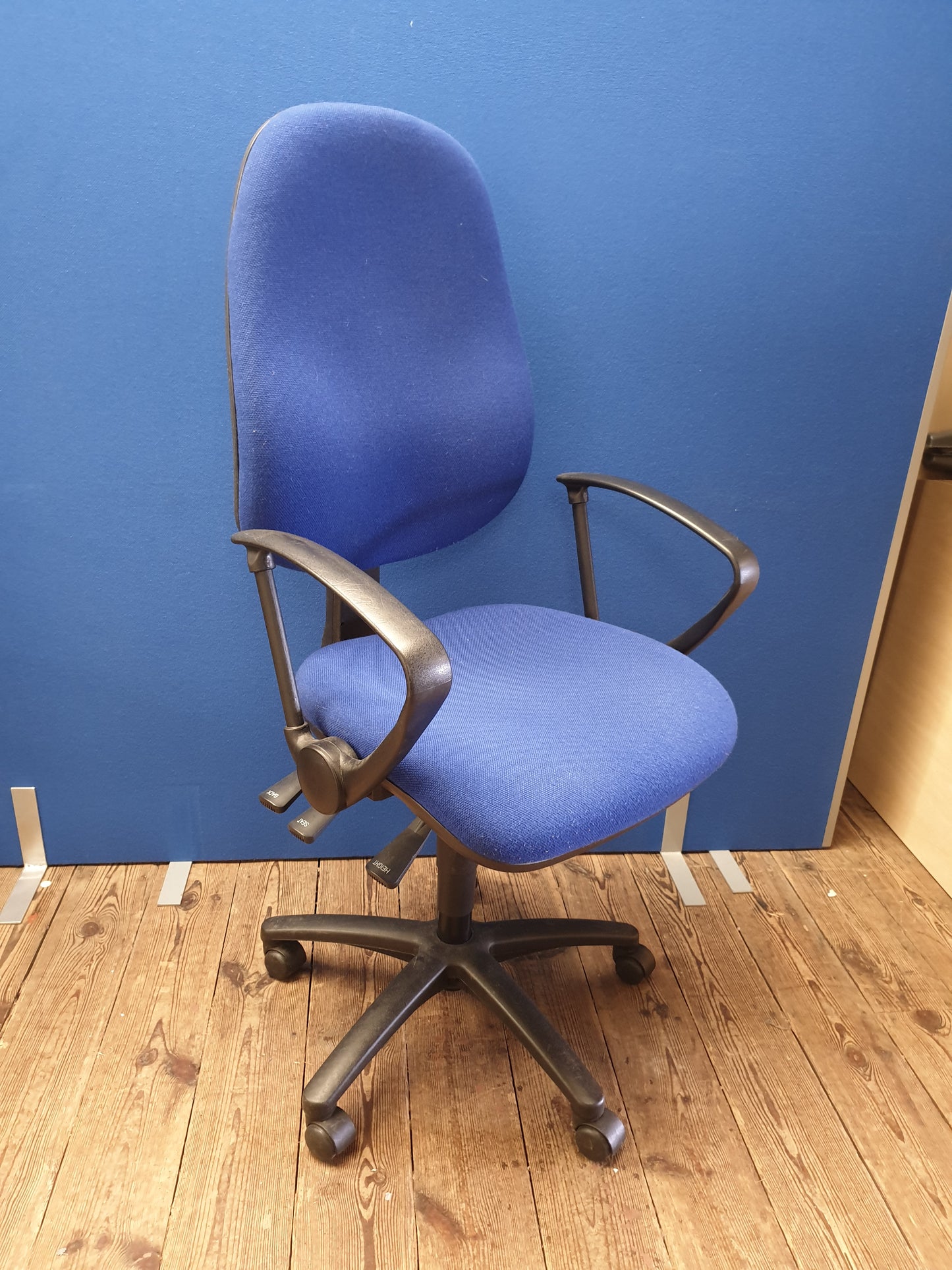 3 Lever Office Chair Blue