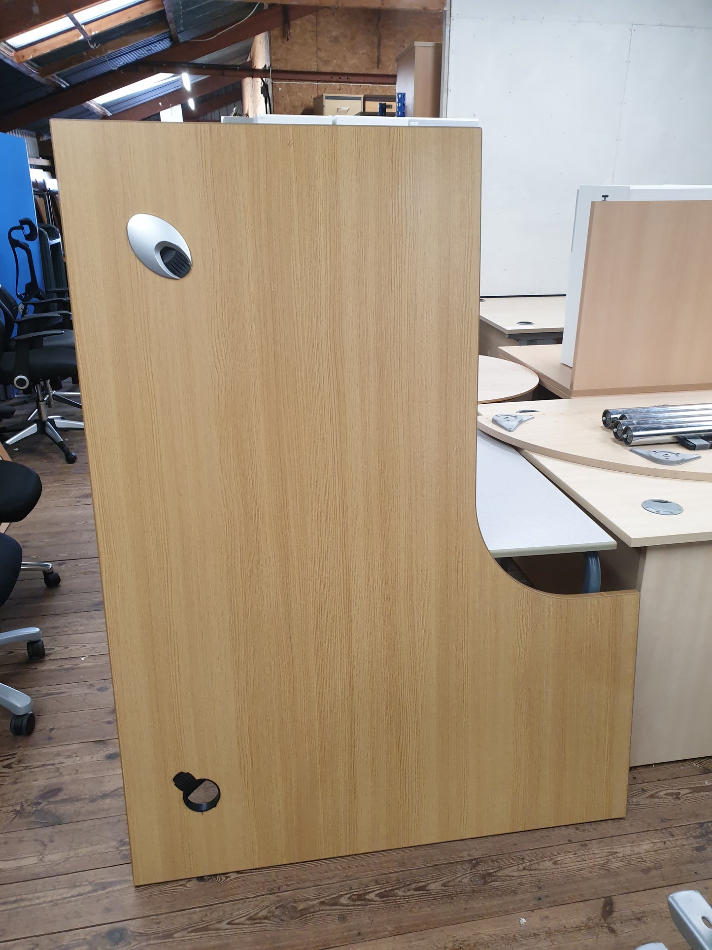 Desk, Wooden, Radial 160cm x 120cm