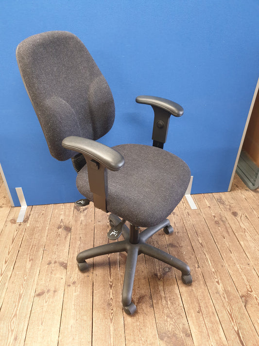 3 Lever Office Chair Black, Adjustable Arms