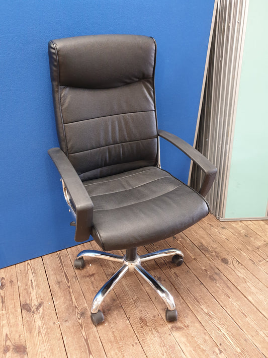 Black PU Leather Office Chair