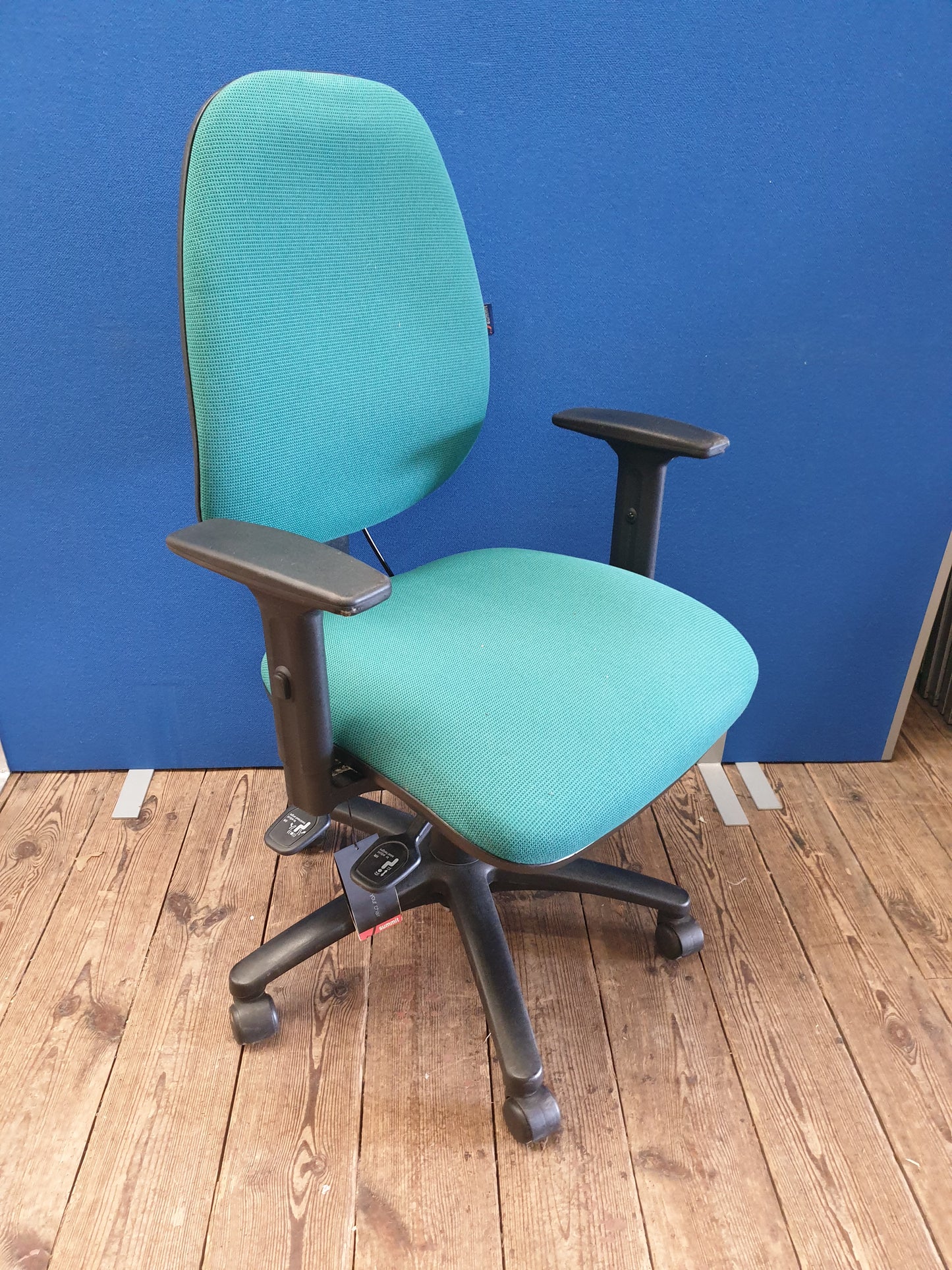 3 Lever Office Chair Arms Lumbar Green