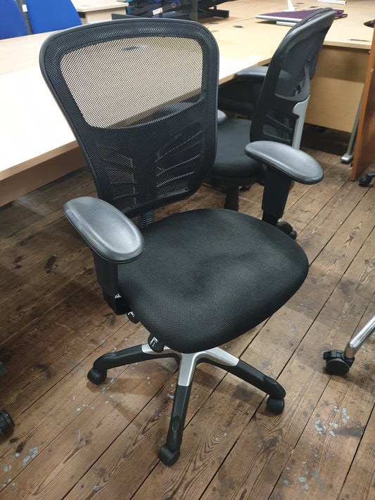 Black Mesh & Arms Office Chair