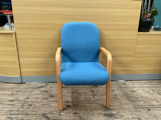 Blue waiting room chair
