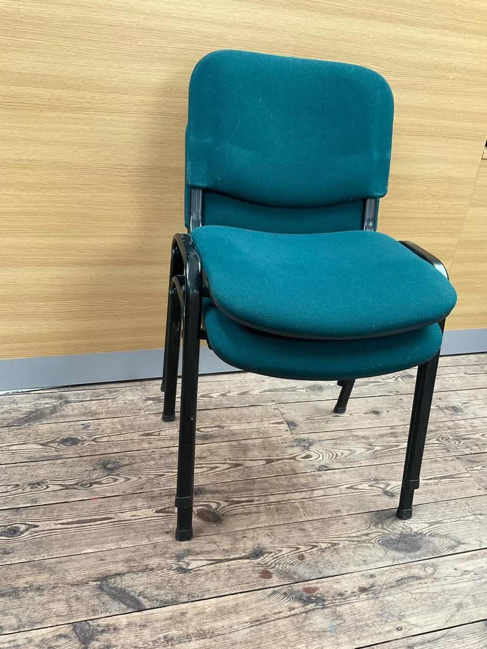 Green Upholstered Stacking Chair