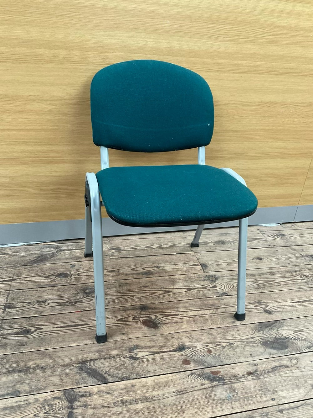 Green Upholstered Stacking Chair