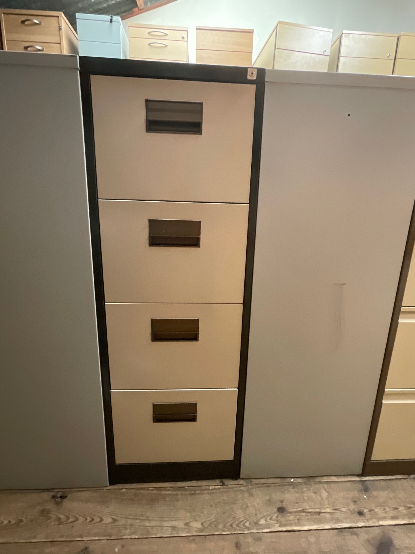 4 drawer metal filing cabinet BROWN