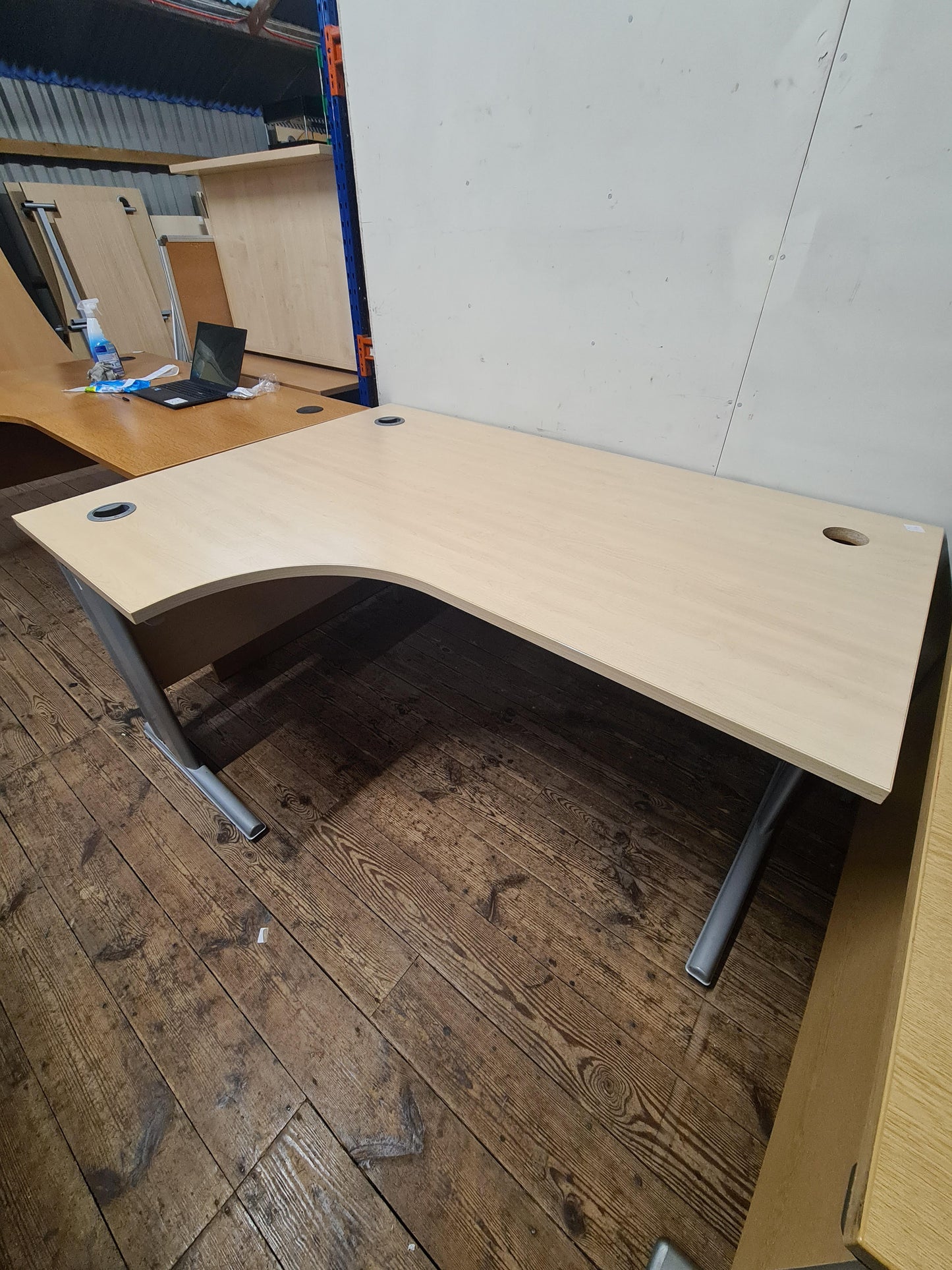 Desk, Wooden, Radial 160cm x 120cm